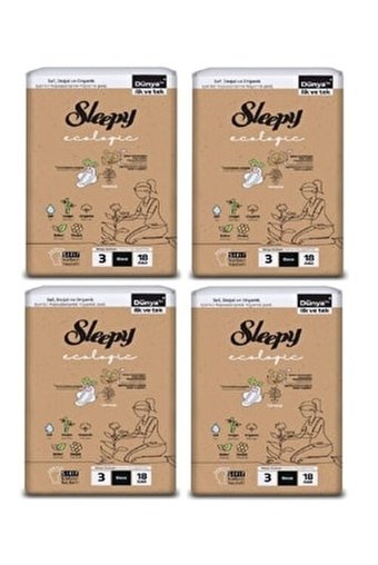 Sleepy Ecologic Premium Plus Organik İnce 72'li Hijyenik Ped 1 Adet