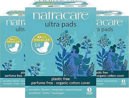 Natracare Cotton Cover Ultra Organik İnce 14'lü Hijyenik Ped 3 Adet