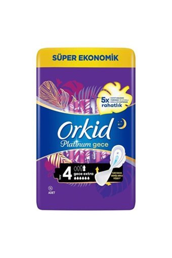 Orkid Platinum Gece Extra İnce 16'lı Hijyenik Ped 12 Adet