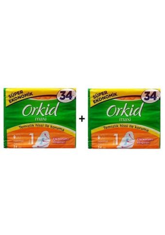 Orkid Maxi İnce 34'lü Hijyenik Ped 2 Adet