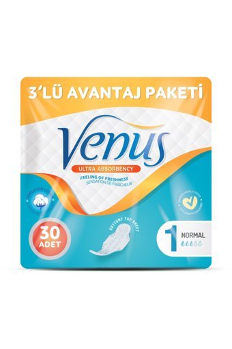 Venüs İnce 30'lu Hijyenik Ped 3 Adet