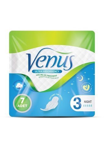Venüs İnce 7'li Hijyenik Ped 12 Adet