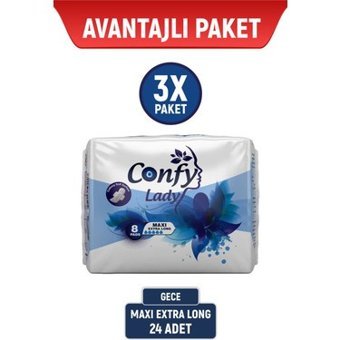 Confy İnce 8'li Hijyenik Ped 3 Adet