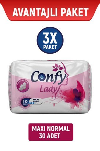 Confy İnce 10'lu Hijyenik Ped 3 Adet