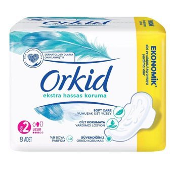 Orkid Extra İnce 8'li Hijyenik Ped 1 Adet