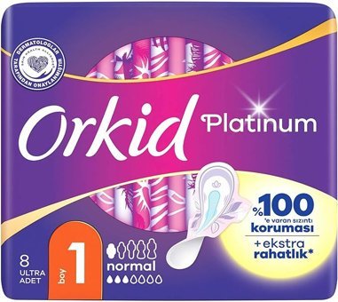 Orkid Platinum İnce 8'li Hijyenik Ped 24 Adet