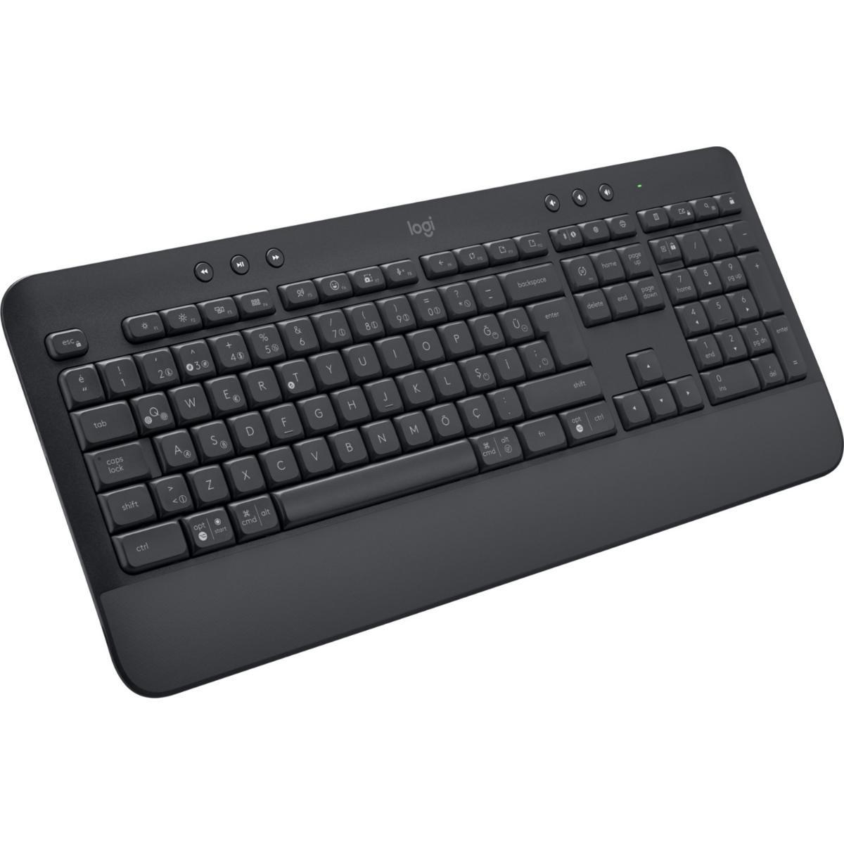 Logitech K650 Türkçe 104 Tuşlu Kablosuz Siyah Bilek Destekli Normal Klavye
