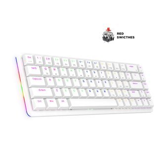 Rampage RK61 Türkçe Q 88 Tuşlu Red Switch Kablolu Beyaz Mekanik Gaming Klavye