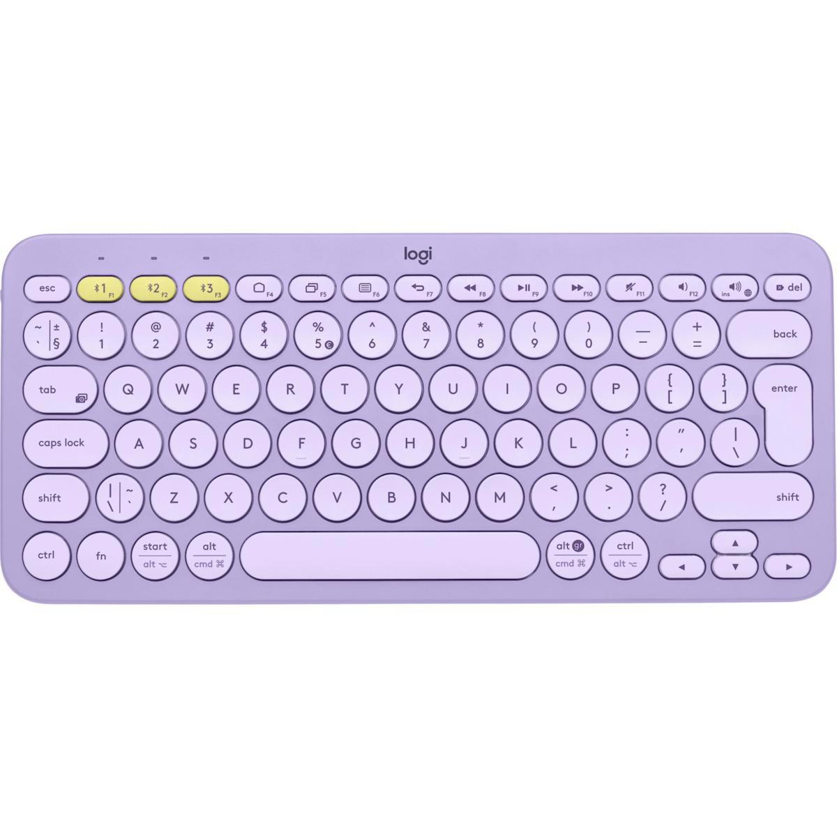 Logitech K380 Türkçe Q 61 Tuşlu Blue Switch Kablosuz Lila Mekanik Klavye