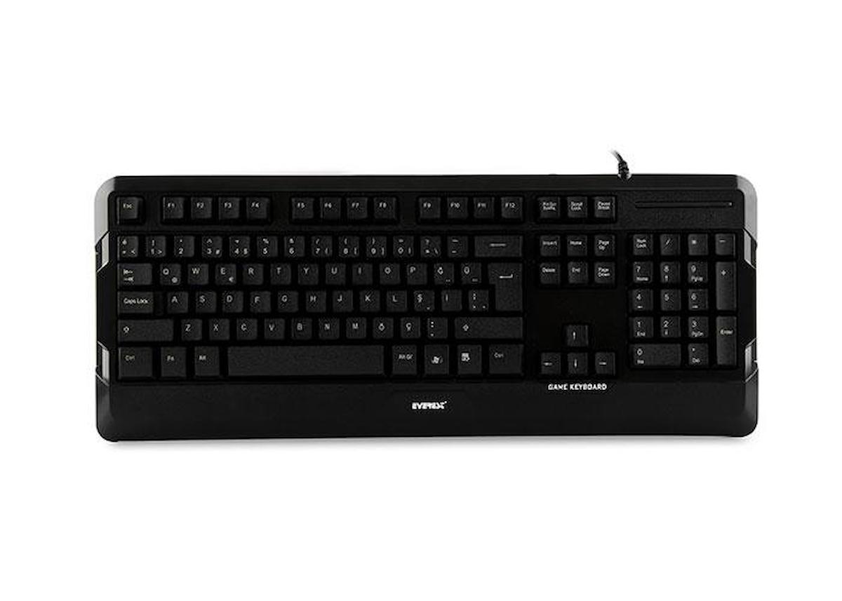 Everest KB8835 Türkçe 104 Tuşlu Kablolu Siyah Normal Gaming Klavye