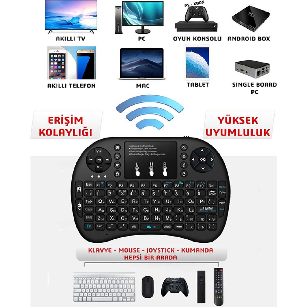 Technowell PRA-1367737-9943 Türkçe Q 61 Tuşlu Kablosuz Siyah Mekanik Klavye