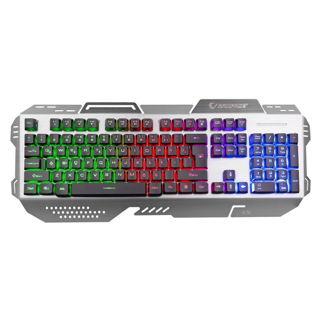 Rampage KB-R74 Türkçe Q 104 Tuşlu Kablolu Siyah Gaming Klavye