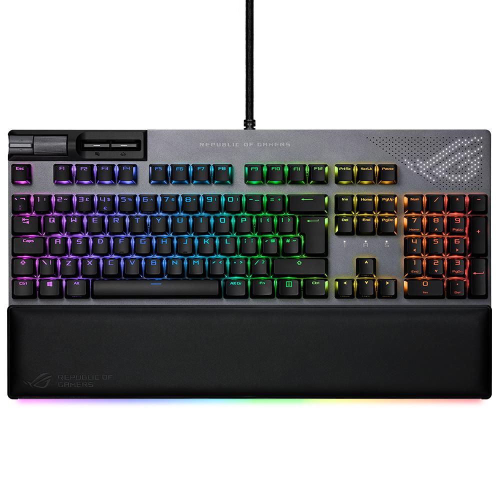 Asus Rog Strix Flare II Türkçe RGB 104 Tuşlu Red Switch Kablolu Siyah Bilek Destekli Gaming Klavye