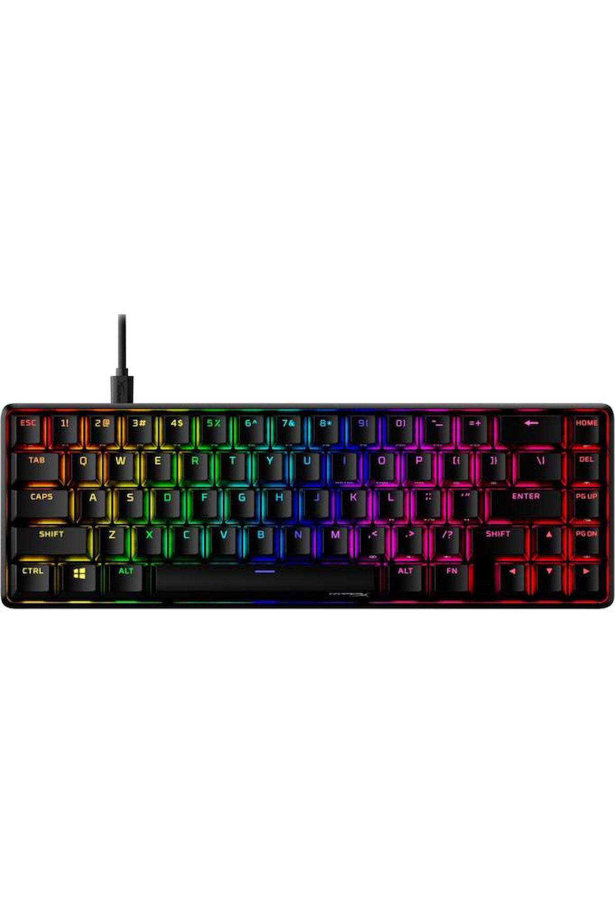 HyperX Türkçe Q 100 Tuşlu Red Switch Kablolu Siyah Mekanik Gaming Klavye