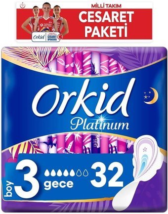 Orkid Platinum İnce 32'li Hijyenik Ped 2 Adet