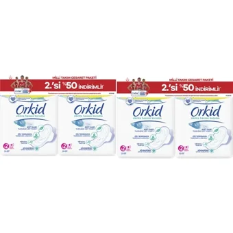 Orkid Ekstra Hassas Koruma İnce 16'lı Hijyenik Ped 4 Adet
