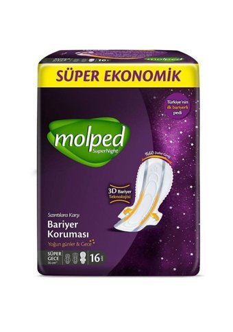 Molped Bariyer Koruma İnce 16'lı Hijyenik Ped 1 Adet