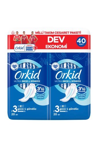 Orkid Milli Takım Cesaret Paketi İnce 20'li Hijyenik Ped 2 Adet