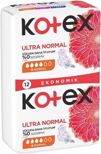 Kotex Ultra Double İnce 12'li Hijyenik Ped 2 Adet