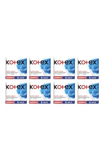 Kotex Ultra İnce 6'lı Hijyenik Ped 8 Adet