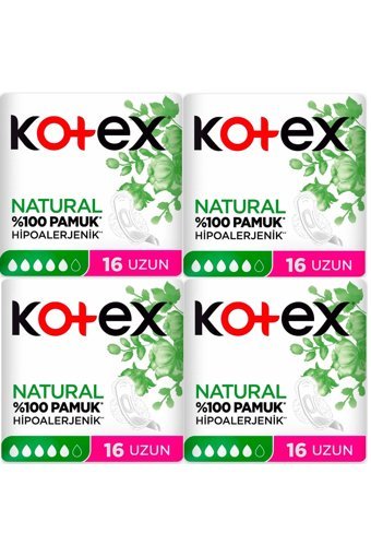 Kotex Natural İnce 16'lı Hijyenik Ped 4 Adet