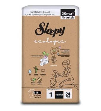 Sleepy Ecologic İnce 24'lü Hijyenik Ped 5 Adet