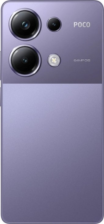 Poco M6 Pro 512 GB Hafıza 12 GB Ram 6.67 inç 64 MP Çift Hatlı AMOLED Ekran Android Akıllı Cep Telefonu Mor