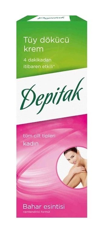 Depitak Bahar Esintisi Tüm Ciltler İçin Tüm Vücut Genital Bölge Kadın Tüy Dökücü Sprey 100 ml + Çanta Hediyeli