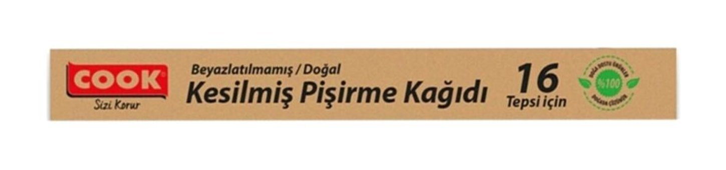 Cook Kesilmiş Doğal Pişirme Kağıdı 16 Adet
