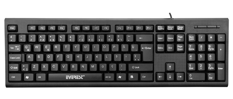Everest KB-871U Türkçe Q 104 Tuşlu Kablolu Siyah Normal Klavye