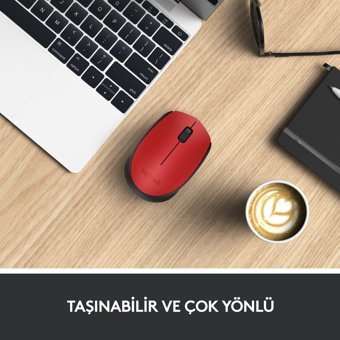 Logitech M171 Kablosuz Kırmızı Optik Mouse
