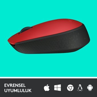 Logitech M171 Kablosuz Kırmızı Optik Mouse