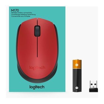 Logitech M171 Kablosuz Kırmızı Optik Mouse