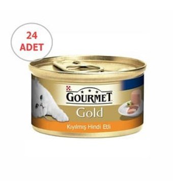 Purina Gourmet Gold Kıyılmış Hindi Etli Yetişkin Yaş Kedi Maması 24x85 gr