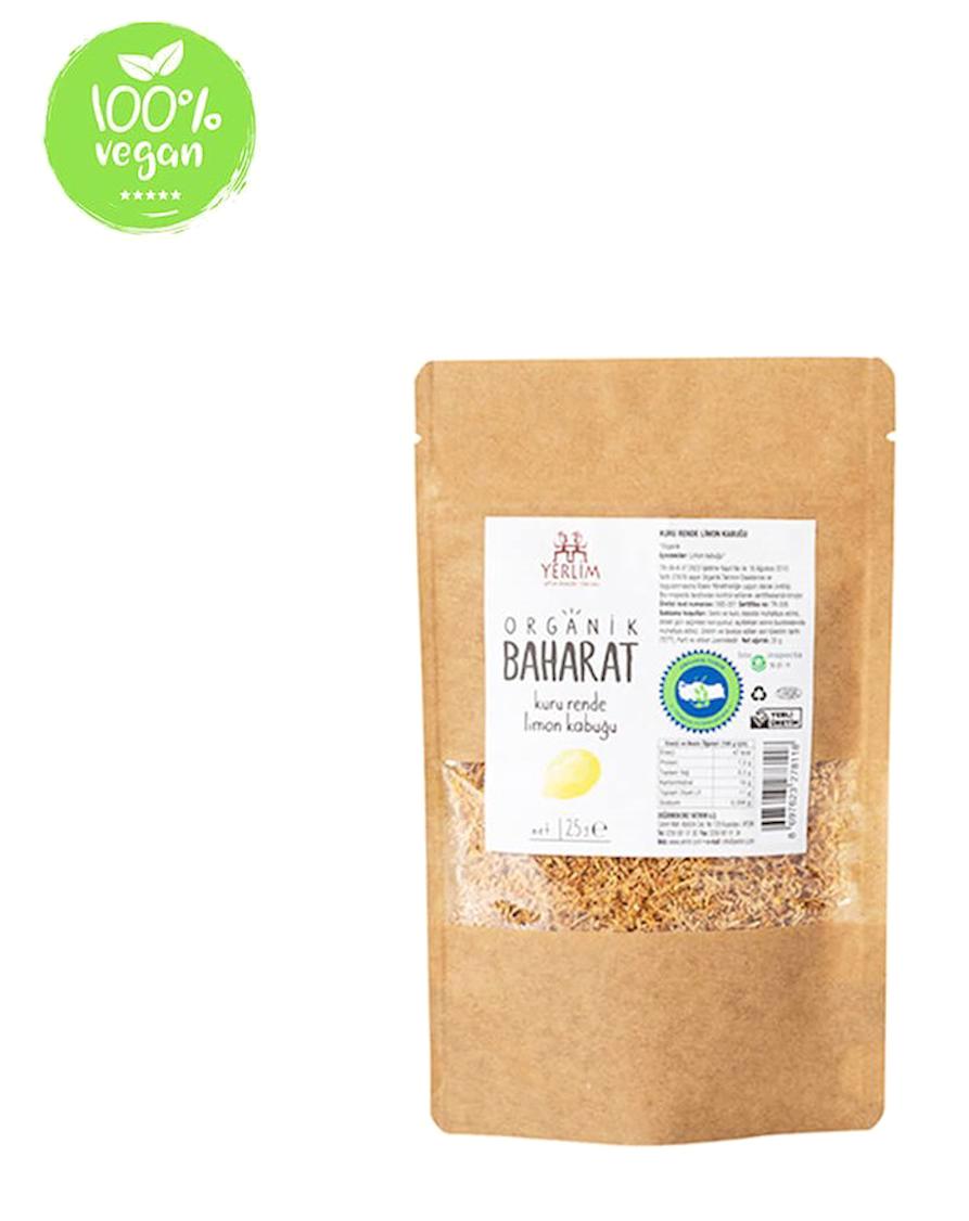 Yerlim Organik Vegan Limon Kabuğu Rende 25 gr