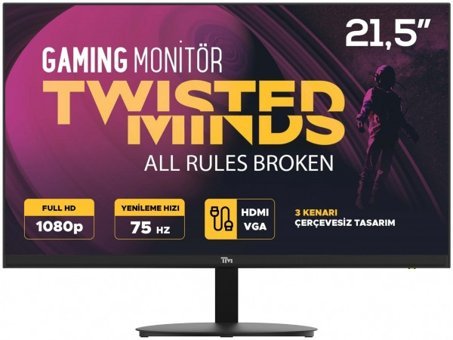 Twisted Minds TM22DFA 75 Hz 12 ms 21.5 inç FHD VA Hoparlörlü VGA HDMI Freesync 1920 x 1080 px LED Oyuncu Monitör
