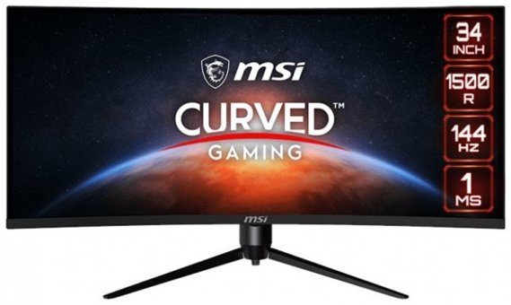 MSI Optix MAG342CQR 144 Hz 1 ms 34 inç UWQHD Kavisli Ekran Kavisli Ekran VA HDMI Freesync 3440 x 1440 px LED Oyuncu Monitör