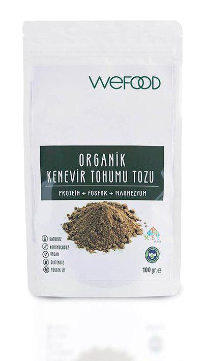 Wefood Vegan Kenevir Tohumu Toz Organik Kenevir Tohumu Tozu 100 gr