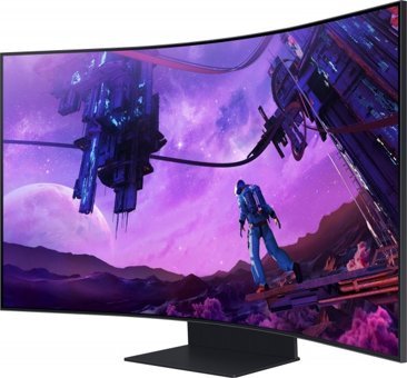 Samsung Odyssey Ark LS55BG970NUXUF 165 Hz 1 ms 54.6 inç 4K Kavisli Ekran VA Hoparlörlü HDMI Freesync 3840 x 2160 px LED Oyuncu Monitör