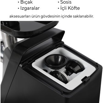 Kumtel HMG-01 İçli Köfte Aparatlı 1000 W Kıyma Makinesi