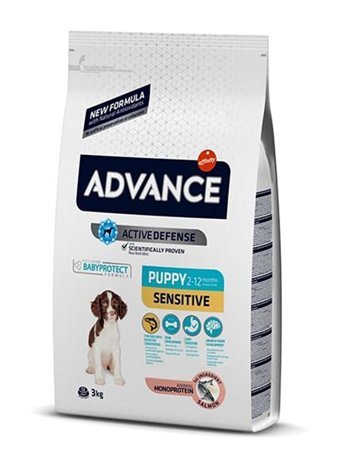 Advance Puppy Sensitive Somonlu Yavru Kuru Köpek Maması 3 kg