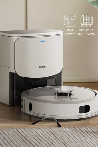Homend Alex Laser Power 1287H Robot Süpürge Beyaz