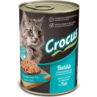 Crocus Balıklı Yetişkin Yaş Kedi Maması 400 gr