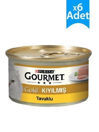 Purina Gourmet Gold Kıyılmış Tavuklu Yetişkin Yaş Kedi Maması 6x85 gr