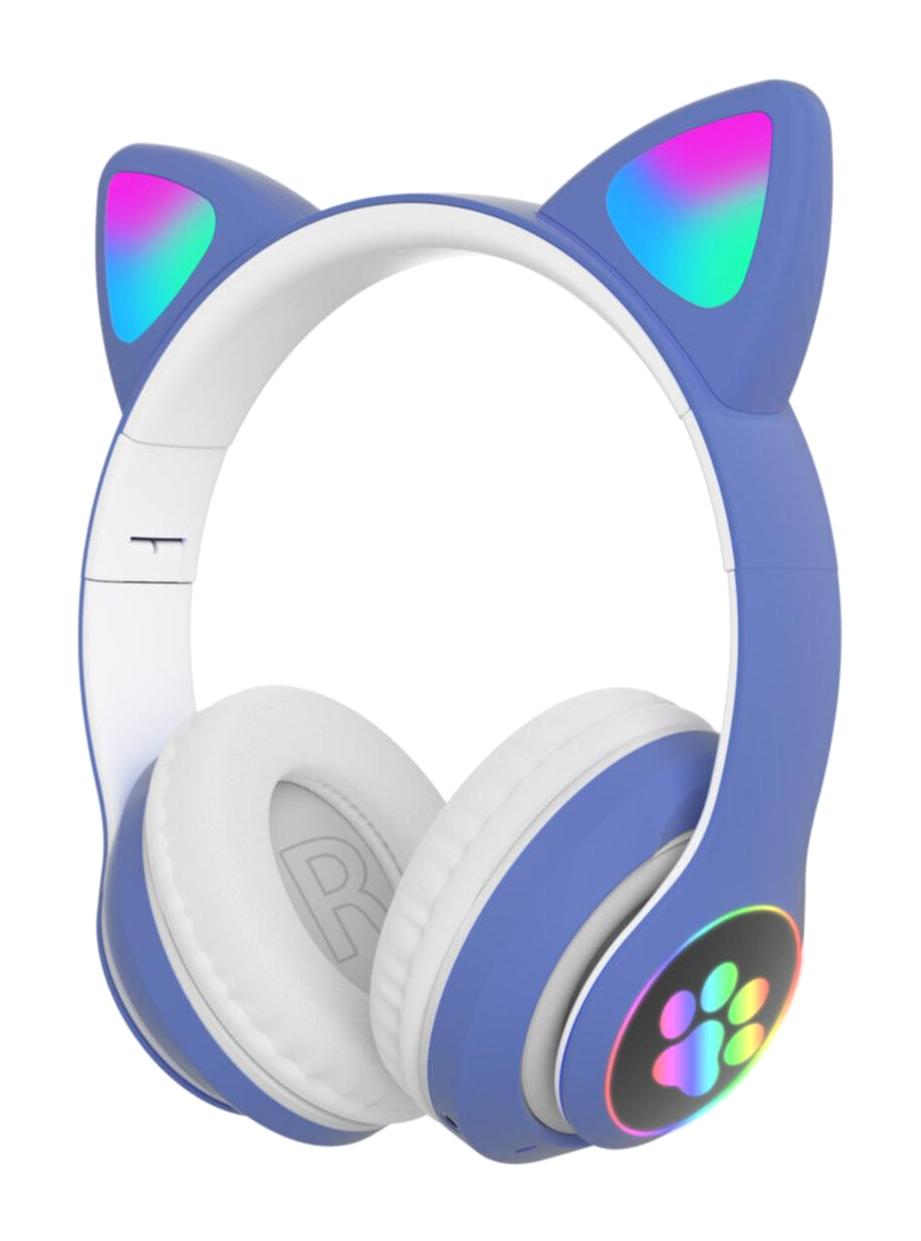 Teknomoda 5.0 Işıklı Kablosuz Kulak Üstü Bluetooth Kulaklık Mavi