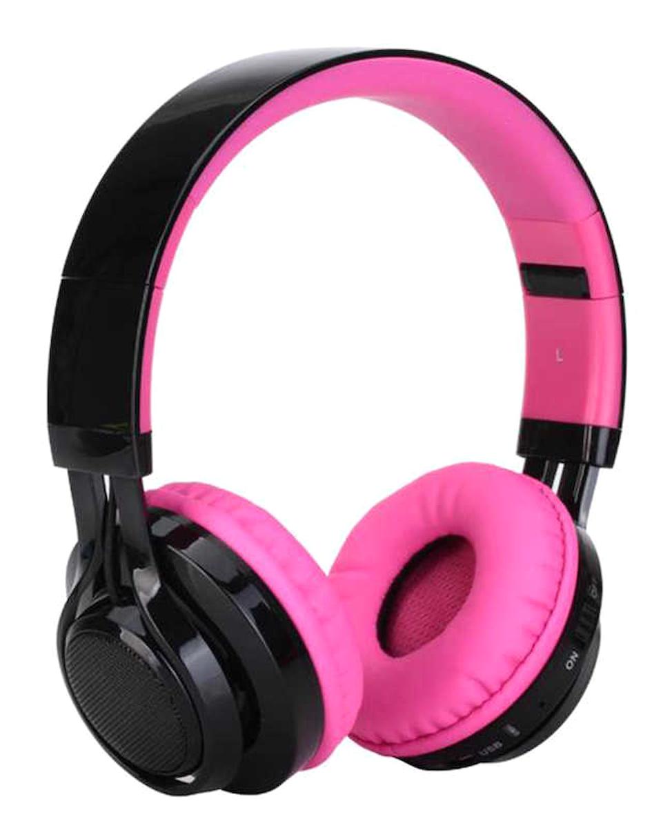 Zore BT-005 3.0 Kulak Üstü Bluetooth Kulaklık Pembe
