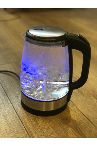 Simtech KM-4717 Cam 2.2 lt Işıklı Klasik Gri Kettle