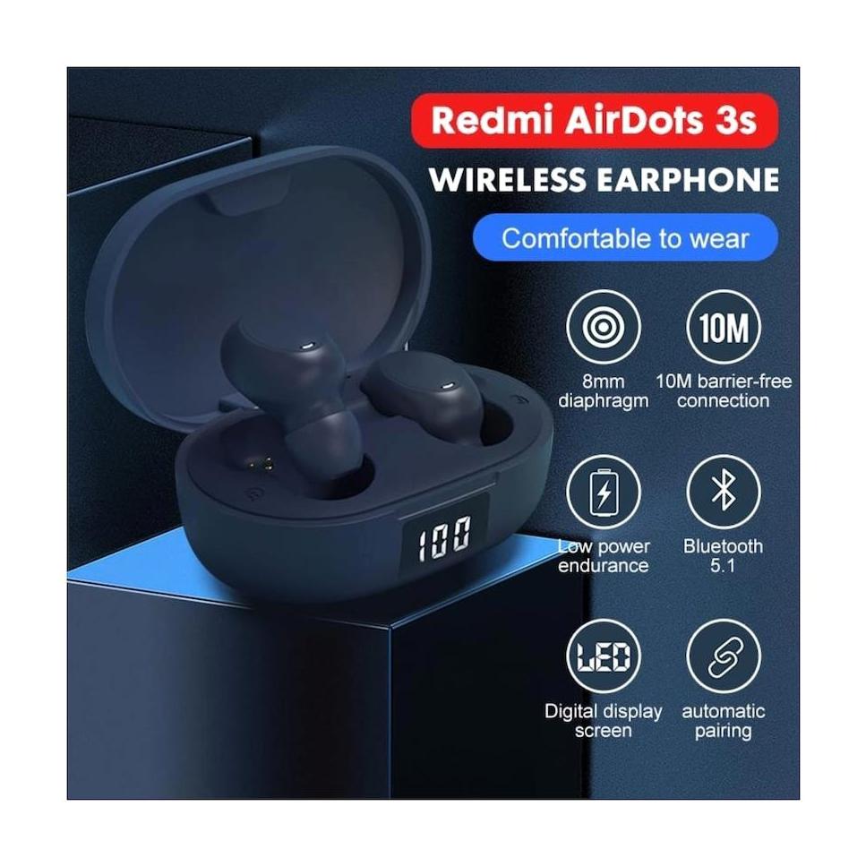 GLR Tech AIRDOTS3S 5.0 Kulak İçi Bluetooth Kulaklık Mavi