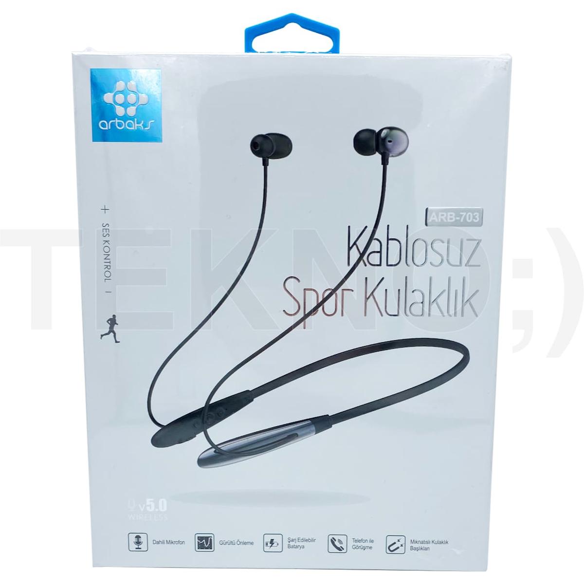 Arbaks ARB-703 Kablosuz Kulak İçi Bluetooth Kulaklık Siyah
