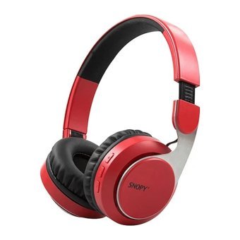 Snopy SN-34BT 4.1 Kablosuz Kulak Üstü Bluetooth Kulaklık Kırmızı